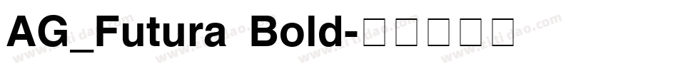 AG_Futura Bold字体转换
